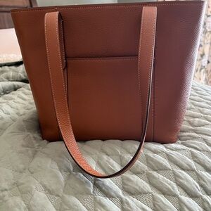 Vera Bradley Classic Brown Leather Tote Bag